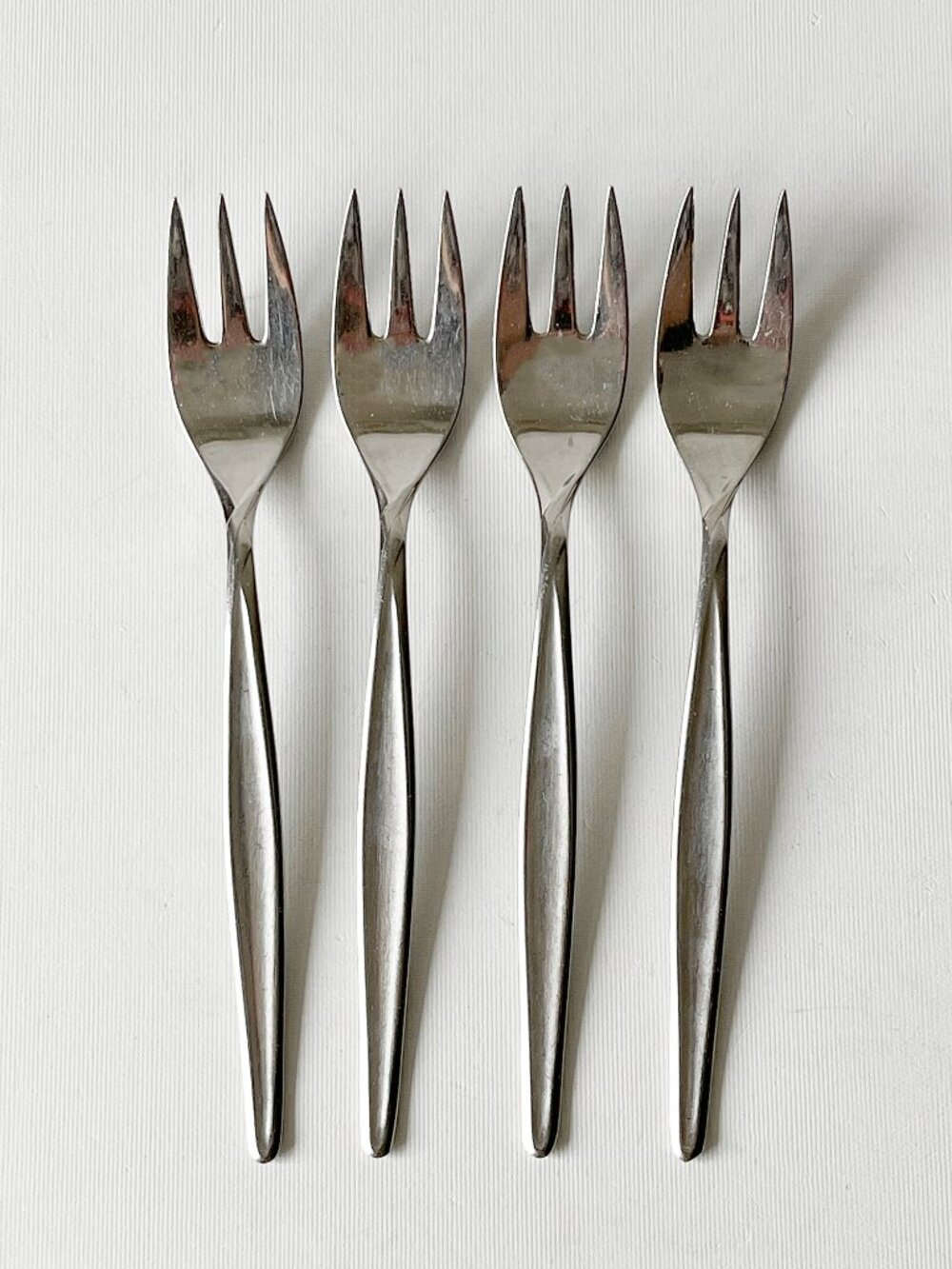 Vintage BSF Germany Dessert Salad Forks 6" Stainless 18/8 Set of 4 MCM